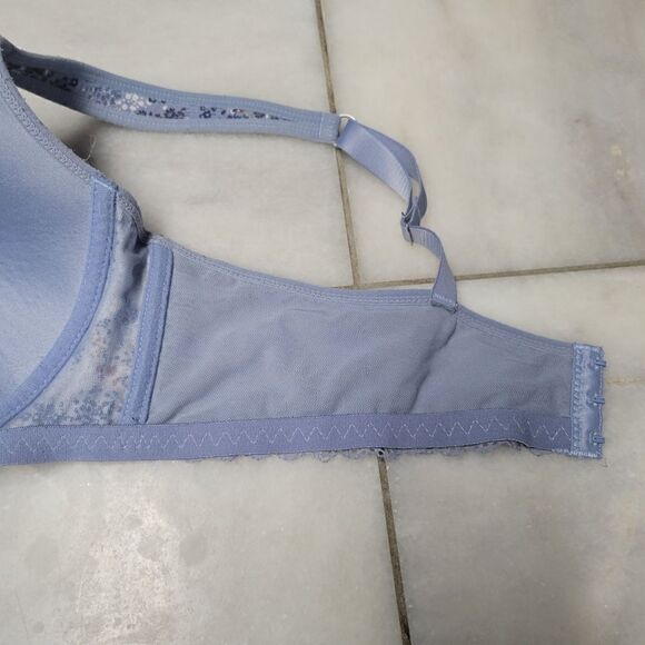 Lucky Brand Women's Blue Floral Print Sexy Comfortable Padded Push Bra Size 42D - Picture 9 of 15